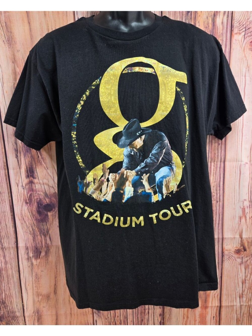 Garth Brooks Stadium Tour Black T-Shirt Size Large